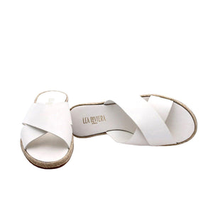 LEA RIVIERA - Mules Femmes en cuir - Blanc