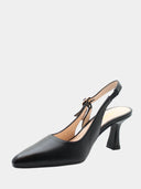 GEIR Escarpin slingback en cuir - Noir