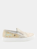 Kinderslip-on sneakers met gouden details - Beige en goud