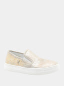 Kinderslip-on sneakers met gouden details - Beige en goud