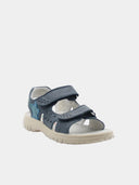Open kindersandalen met bandjes en blauwe ster - Blauw