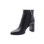 OHA - Bottines pour Femmes en cuir à talon semi-circulaire moyen - Noir