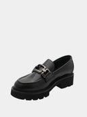 Mocassins en cuir verni - Noir