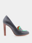 RALPH LAURENT - Heeled pumps - Black and Turquoise 