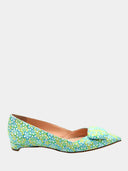 RUPERT SANDERSON - New Aga Ballerina - Blue/Green