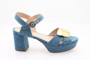 RUPERT SANDERSON - Deirdre Plateau Sandal - Blue