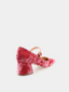 RUPERT SANDERSON - Carmen Mary Jane Velvet - Rose