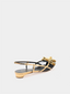 RUPERT SANDERSON - Fay 05 Bow Sling - Gold and Black 