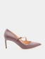 : escarpins rose parme Rupert Sanderson Valette 80 en cuir avec sangle réglable, talon 8 cm et bout pointu pour allure féminine et élégante

