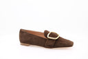 RUPERT SANDERSON - Chesla Suede Loafer - Dark Brown 