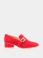 STUART WEITZMAN - Crystal Geo Buckle - Rood