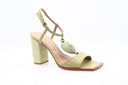 VICENZA - Croco Aloe heeled sandals - Green