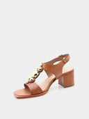 Sandalen met hak - Bruin