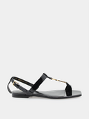 YVES SAINT LAURENT - Cassandra 05 Sandal (Cuir verni) - Noir