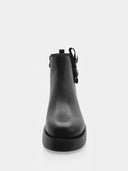 Bottines chunky en cuir à bijoux – Noir - Marque Italienne Luciano Barachini