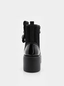 Bottines chunky en cuir à bijoux – Noir - Marque Italienne Luciano Barachini