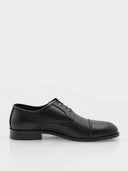 Derbies en cuir grainé à bout droit – Noir - Chaussures Homme Marque Italienne Baldinini 