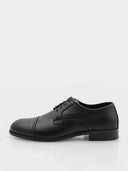 Derbies en cuir grainé à bout droit – Noir - Chaussures Homme Marque Italienne Baldinini 