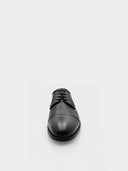 Derbies en cuir grainé à bout droit – Noir - Chaussures Homme Marque Italienne Baldinini 