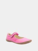 Kinderballerina's met bandje - Fuchsia