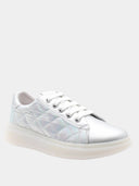 Lage kindersneakers metallic - Zilver
