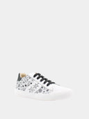 Lage sneakers met print voor kinderen - Wit en zwart